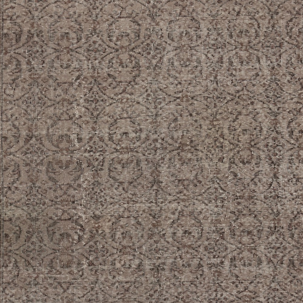 Handmade Anti-bacterial Floral Patterned Area Rug. Brown Color Hand Knotted Turkish Rug