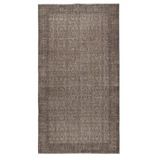Handmade Anti-bacterial Floral Patterned Area Rug. Brown Color Hand Knotted Turkish Rug