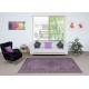 Hand-Made Purple Floor Rug from Turkey, Redyed Bohem Carpet for Living Room