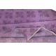 Purple Color Handmade Area Rug with Floral Design. Modern Turkish Floor Covering