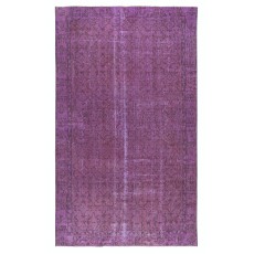 Lilac Purple Color Handmade Area Rug from Turkey, Living Room Carpet