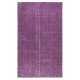 Lilac Purple Color Handmade Area Rug from Turkey, Living Room Carpet