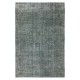 Contemporary Hand-knotted Area Rug. Green Color Re-Dyed Turkish Floor Covering