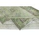 Green Handmade Turkish Area Rug for Living Room, Entrance, Bedroom, Dining Room & Kids Room