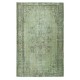 Green Handmade Turkish Area Rug for Living Room, Entrance, Bedroom, Dining Room & Kids Room