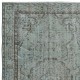 Blue Area Rug for Modern Interiors, Handmade in Turkey
