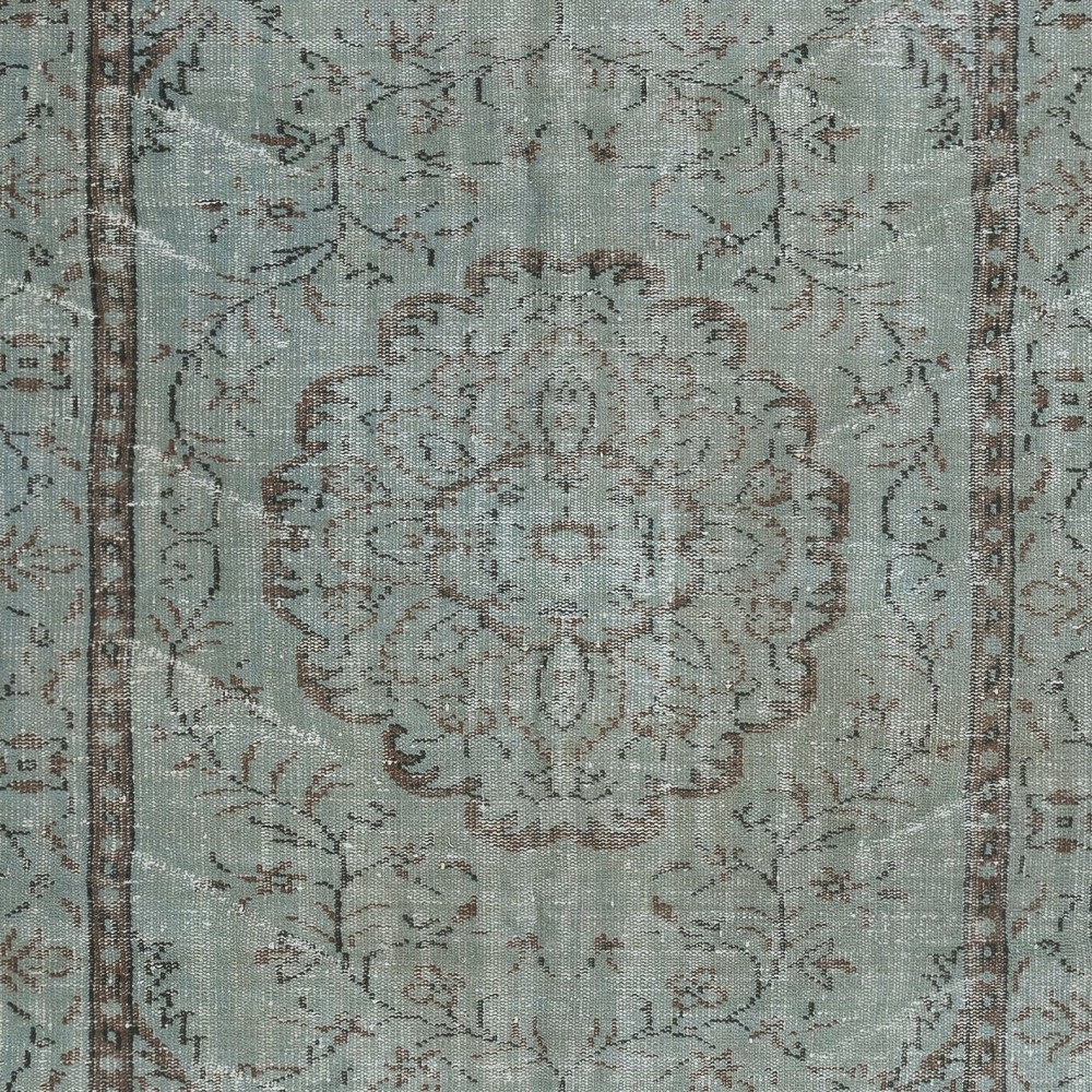 Blue Area Rug for Modern Interiors, Handmade in Turkey