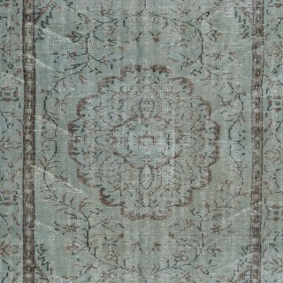 Blue Area Rug for Modern Interiors, Handmade in Turkey