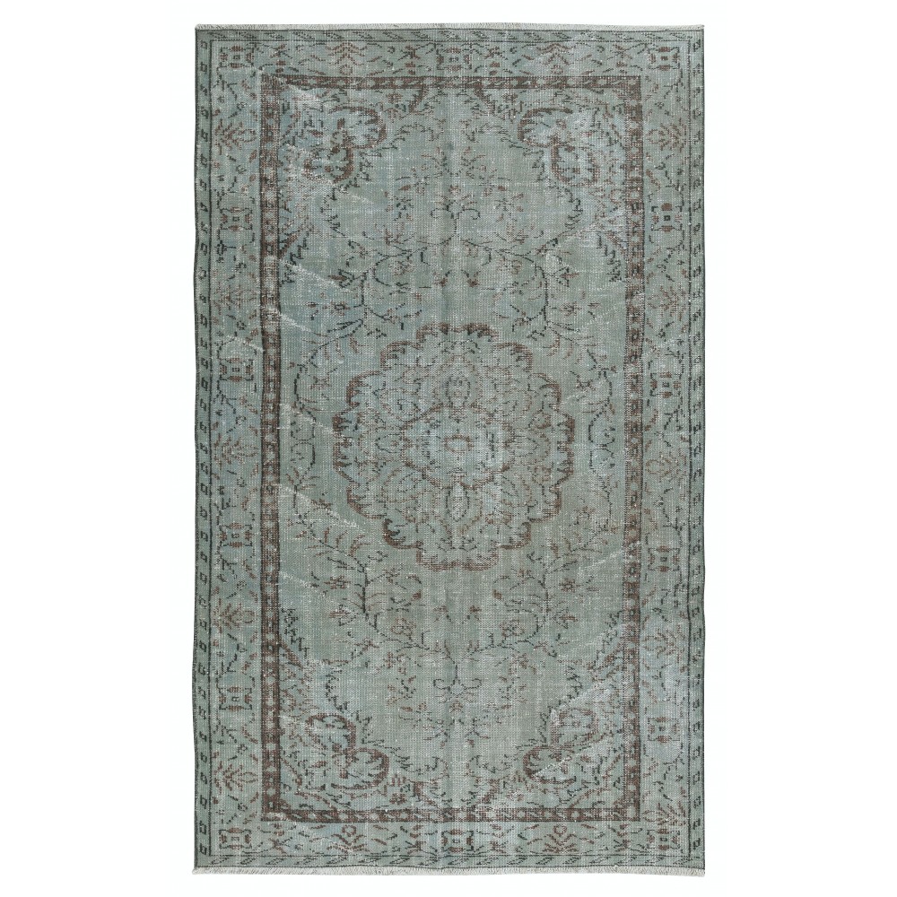 Blue Area Rug for Modern Interiors, Handmade in Turkey