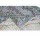 Modern Handmade Blue Color Turkish Wool Area Rug with Medallion Design