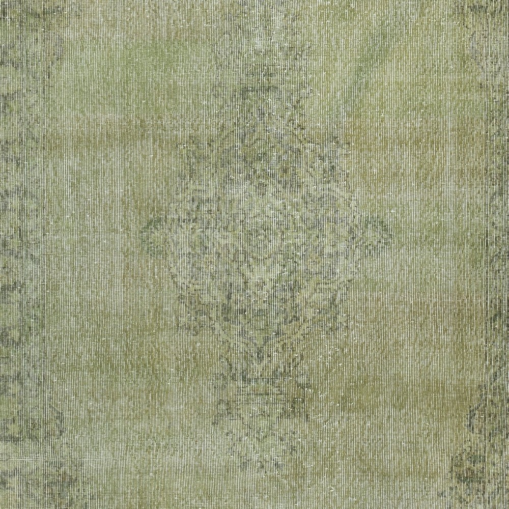 Handmade Green Color Turkish Wool Area Rug for Modern Interiors