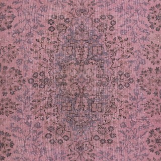 Hand Knotted Turkish Wool Area Rug in Pink. Great for Modern Interiors. Gift for Girls