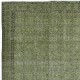 Modern Handmade Turkish Floral Patterned Area Rug in Green