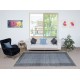 Modern Floral Design Area Rug in Blue, Hand-woven and Hand-knotted in Turkey