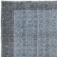 Modern Floral Design Area Rug in Blue, Hand-woven and Hand-knotted in Turkey