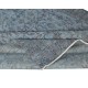 Contemporary Handmade Blue Color Turkish Wool Area Rug with Floral Design