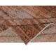 Distressed Orange Color Turkish Rug for Office Decor. Hand Knotted Area Rug for Living Room