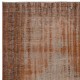 Distressed Orange Color Turkish Rug for Office Decor. Hand Knotted Area Rug for Living Room