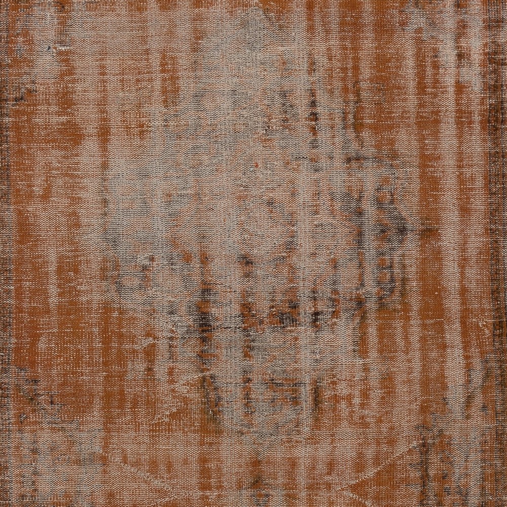 Distressed Orange Color Turkish Rug for Office Decor. Hand Knotted Area Rug for Living Room