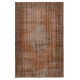 Distressed Orange Color Turkish Rug for Office Decor. Hand Knotted Area Rug for Living Room