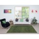 Room Size Hand-knotted Turkish Wool Area Rug Over-Dyed in Green