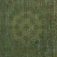 Room Size Hand-knotted Turkish Wool Area Rug Over-Dyed in Green