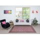 Handmade Flower Design Wool Area Rug. Modern Pink Color Rug