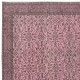 Handmade Flower Design Wool Area Rug. Modern Pink Color Rug