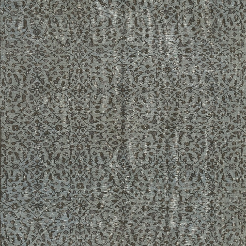Modern Anti-Bacterial Area Rug with Floral Design and Blue Background, Handmade in Turkey