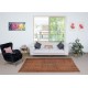 Contemporary Handmade Shabby Chic Turkish Wool Area Rug in Orange Color