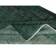 Contemporary Hand-knotted Area Rug. Dark Green Color Turkish Floor Covering