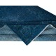 Hand Knotted Navy Blue Color Area Rug, Modern Handmade Turkish Floor Covering