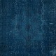Hand Knotted Navy Blue Color Area Rug, Modern Handmade Turkish Floor Covering
