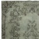 Contemporary Handmade Turkish Wool Area Rug in Green Color