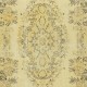 Vintage Turkish Area Rug redyed in Yellow Color for modern interiors