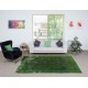 Shabby Chic Handmade Rug Over-Dyed in Green Color. Distressed Turkish Area Rug