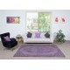 Modern Anti-bacterial Area Rug in Purple, Hand-Made in Turkey