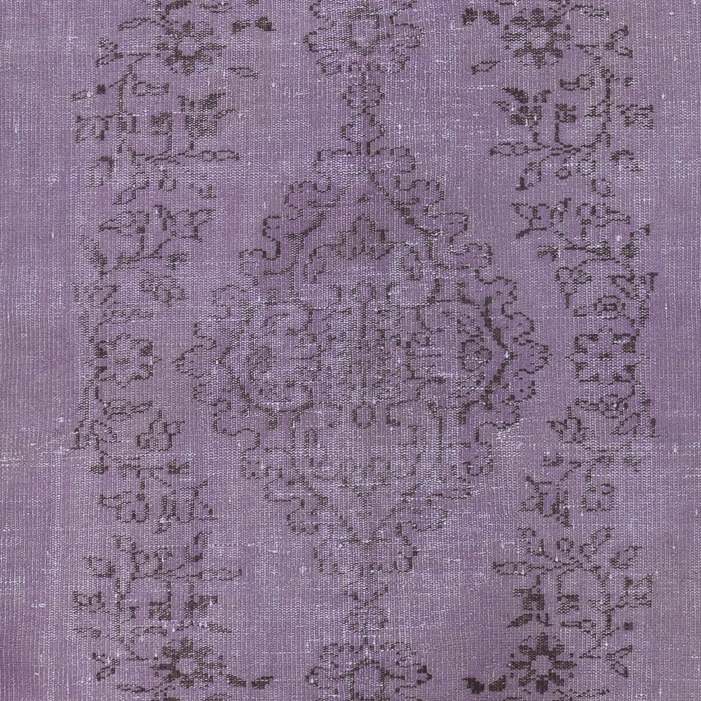 Modern Anti-bacterial Area Rug in Purple, Hand-Made in Turkey