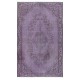 Modern Anti-bacterial Area Rug in Purple, Hand-Made in Turkey