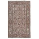 Vintage Handmade Floral Patterned Turkish Rug in Pink Color
