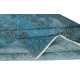Contemporary Handmade Blue Color Area Rug, Shabby Chic Turkish Floor Covering