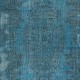 Contemporary Handmade Blue Color Area Rug, Shabby Chic Turkish Floor Covering