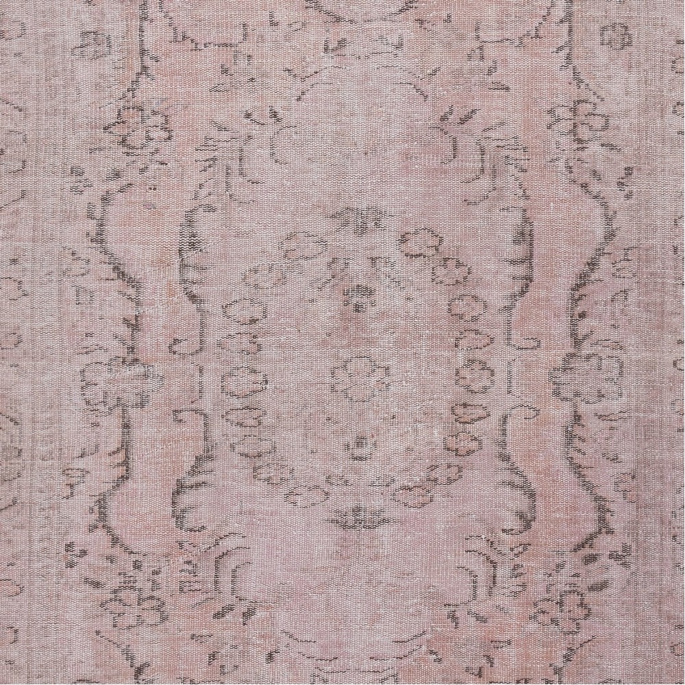 Soft Pink Color Anti-bacterial Wool Area Rug. Hand Knotted Turkish Rug