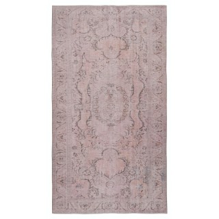 Soft Pink Color Anti-bacterial Wool Area Rug. Hand Knotted Turkish Rug