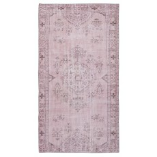 Modern Area Rug in Light Pink, Handwoven and Handknotted in Turkey