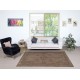 Contemporary Handmade Low Pile Turkish Wool Area Rug in Brown Color