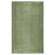 Modern Area Rug in Green, Hand-woven and Hand-knotted in Turkey