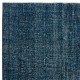 Handmade Turkish Wool Area Rug in Navy Blue. Room Size Floor Covering