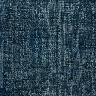 Handmade Turkish Wool Area Rug in Navy Blue. Room Size Floor Covering