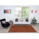 Handmade Turkish Wool Area Rug Re-Dyed in Orange for Modern Interiors